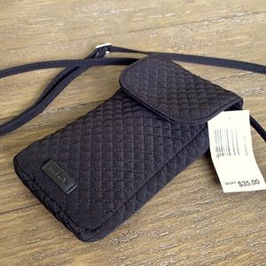 Vera Bradley NEW Carson Cellphone Crossbody Black